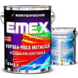 Pachet Email Alchido-Poliuretanic ?Emex Screenpol? - Gri RAL 7016 - Bid. 4 Kg + Intaritor - Bid